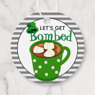 Saint Patrick's Day Drinks Hot Cocoa Bomb Favor Tags