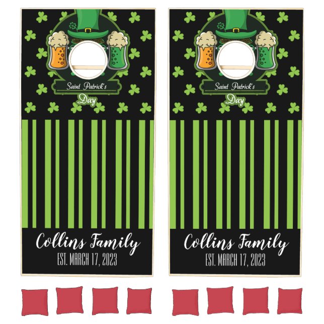 Saint Patricks Day Family Cornhole Set (Set)