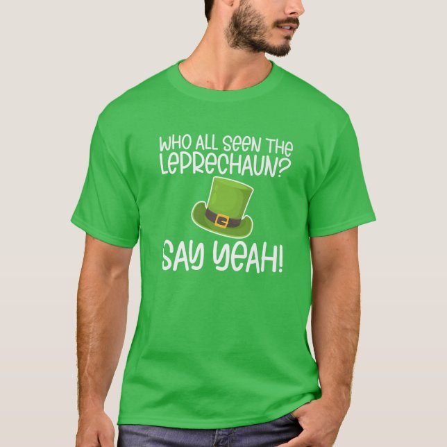 Saint Patrick's Day Funny Leprechaun Mens Womens K T-Shirt (Front)