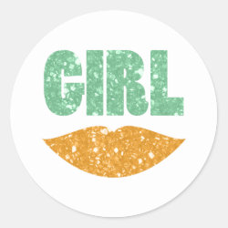 Saint Patrick's Day Gender Reveal Stickers (Girl)