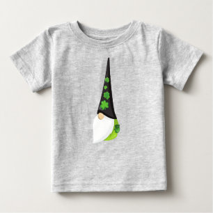 Saint Patrick's Day Gnome, Cute Gnome, Clovers Baby T-Shirt