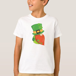 Saint Patrick's Day Gnome, Leprechaun Hat, Clovers T-Shirt