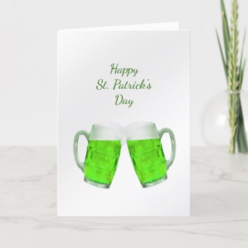 Saint Patricks Day Green Beer Holiday Card