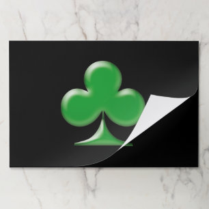 Saint Patrick's Day green black Shamrock placemats