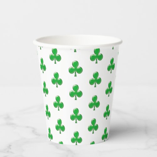 Saint Patricks Day Green Irish clover Shamrock Paper Cups