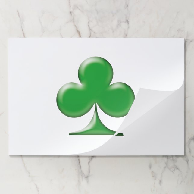 Saint Patrick's Day Green Irish Shamrock placemats (Folded)