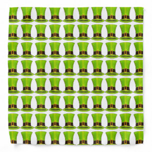 Saint Patrick's Day Green Leprechaun Tophat Party Bandana