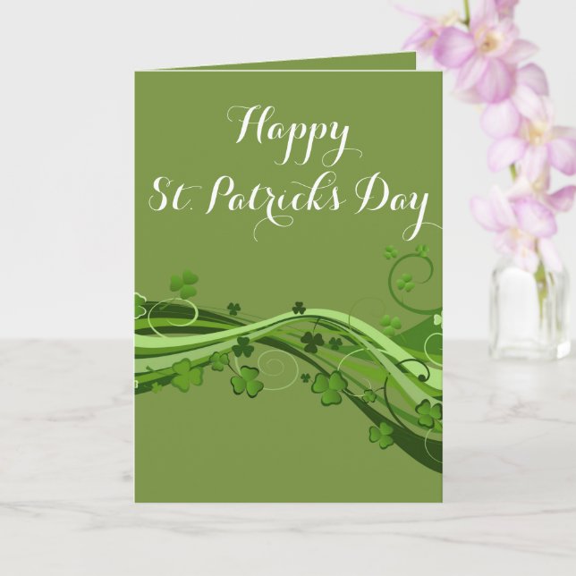 Saint Patrick's Day Greeting Card Floral (Orchid)