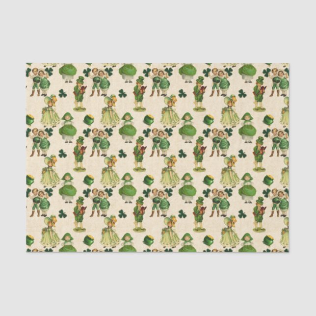 Saint Patrick's Day Holiday pattern party tissue Tissue Paper (Front)