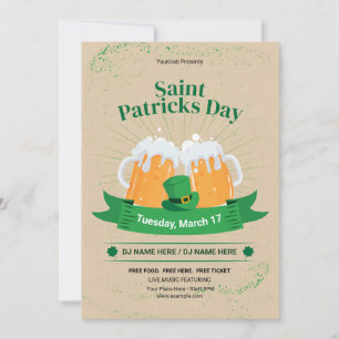 Saint patrick's day invitation flyer template