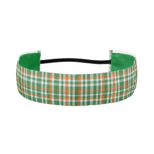 Saint Patrick's day Ireland Flag colored gingham Athletic Headband
