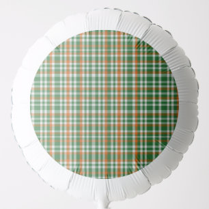 Saint Patrick's day Ireland Flag colored gingham Balloon