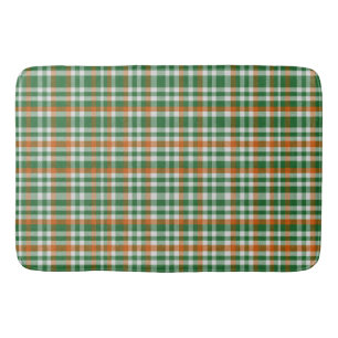Saint Patrick's day Ireland Flag colored gingham Bath Mat