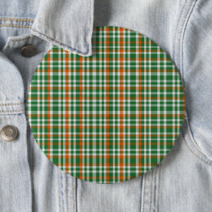 Saint Patrick's day Ireland Flag colored gingham Button