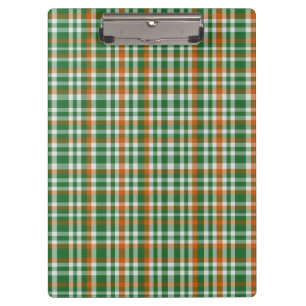  Saint Patrick's day Ireland Flag colored gingham  Clipboard