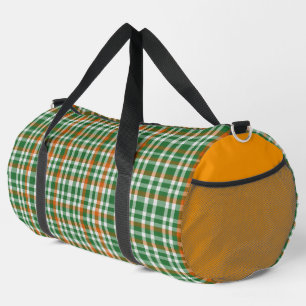  Saint Patrick's day Ireland Flag colored gingham  Duffle Bag