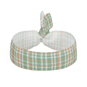 Saint Patrick's day Ireland Flag colored gingham Elastic Hair Tie
