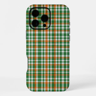 Saint Patrick's day Ireland Flag colored gingham iPhone 16 Pro Max Case