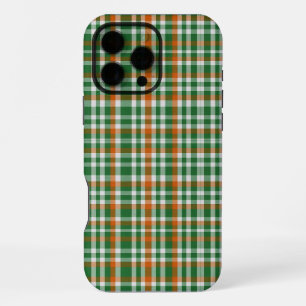 Saint Patrick's day Ireland Flag colored gingham iPhone 16 Pro Max Case
