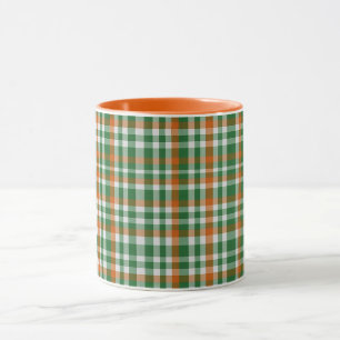 Saint Patrick's day Ireland Flag colored gingham Mug