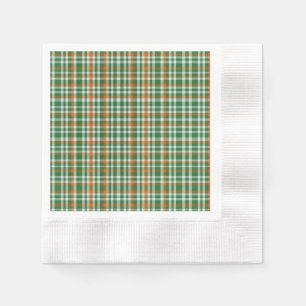  Saint Patrick's day Ireland Flag colored gingham  Napkins