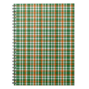 Saint Patrick's day Ireland Flag colored gingham Notebook