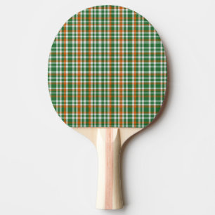 Saint Patrick's day Ireland Flag colored gingham Ping Pong Paddle