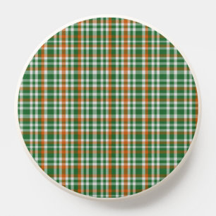 Saint Patrick's day Ireland Flag colored gingham PopSocket