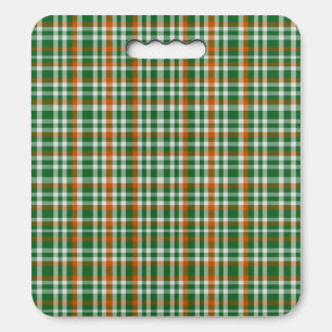 Saint Patrick's day Ireland Flag colored gingham Seat Cushion