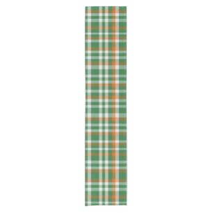 Saint Patrick's day Ireland Flag colored gingham Short Table Runner