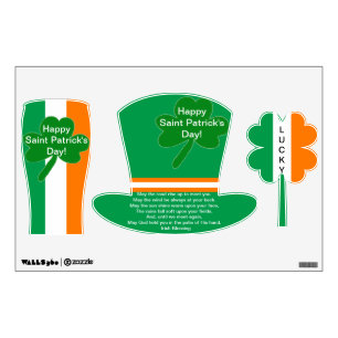 Saint Patrick's Day Irish Blessing Wall Decal