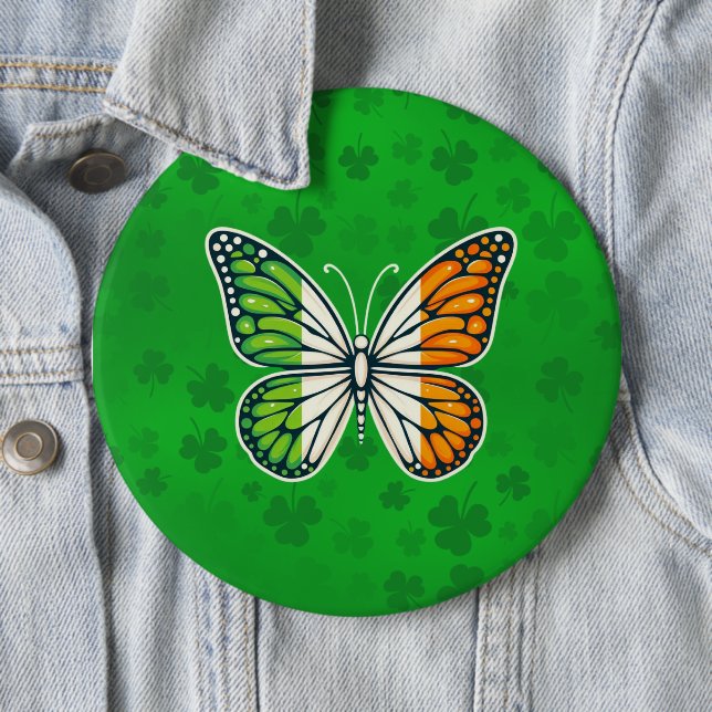 Saint Patrick's Day Irish butterfly Button (In Situ)