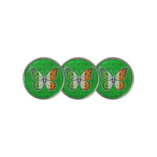 Saint Patrick's Day Irish butterfly Golf Ball Marker