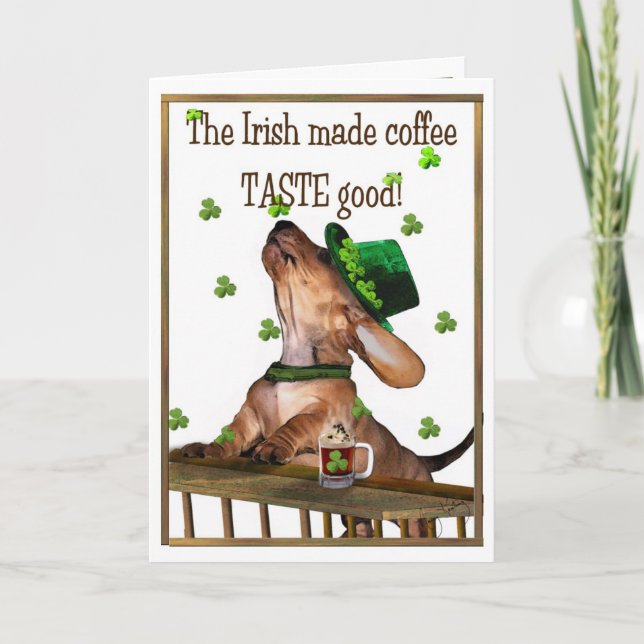 Saint Patrick's Day Irish Coffee Card (Front)