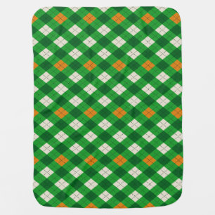 Saint Patrick's Day Irish colored argyle Baby Blanket