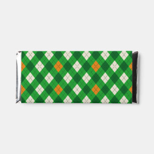 Saint Patrick's Day Irish colored argyle Hershey Bar Favors