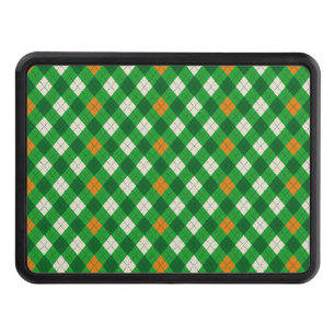 Saint Patrick's Day Irish colored argyle Hitch Cover