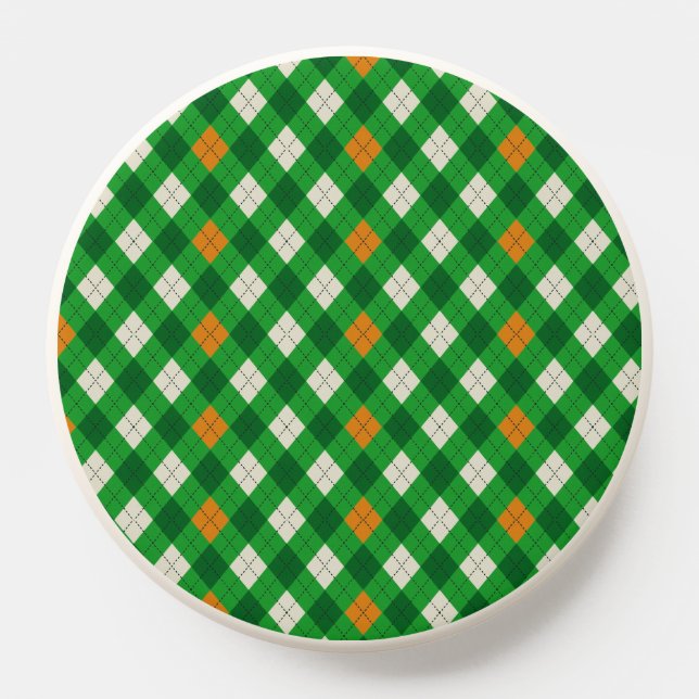  Saint Patrick's Day Irish colored argyle PopSocket (Popsocket)