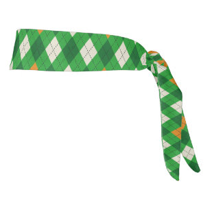  Saint Patrick's Day Irish colored argyle Tie Headband