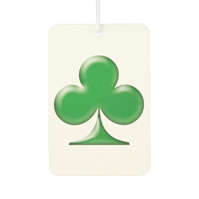 Saint Patrick's Day Irish Green Clover Shamrock Air Freshener (Front)