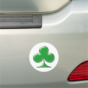 Saint Patrick's Day Irish Green Clover Shamrock Car Magnet
