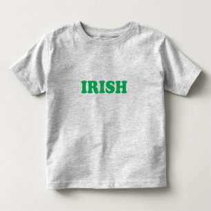 Saint Patrick's Day Irish Green letters grey Toddler T-shirt