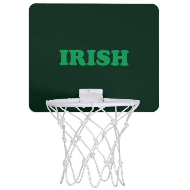Saint Patrick's Day Irish Green Mini Basketball Hoop (Front)