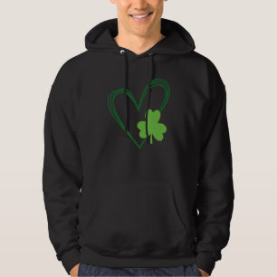 Saint Patrick's Day Irish Shamrock Heart For Men W Hoodie