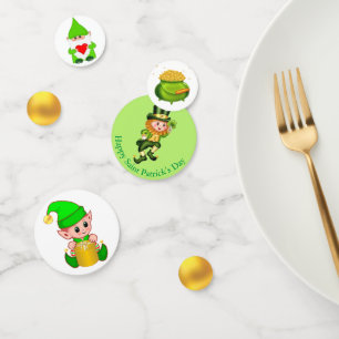 Saint Patrick's Day Leprechaun, Elf & Pot of Gold Confetti