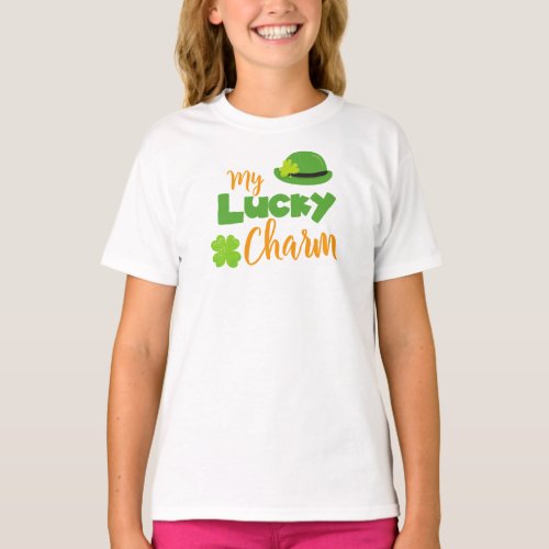 Saint Patricks Day Leprechaun Hat Lucky Charm T_Shirt