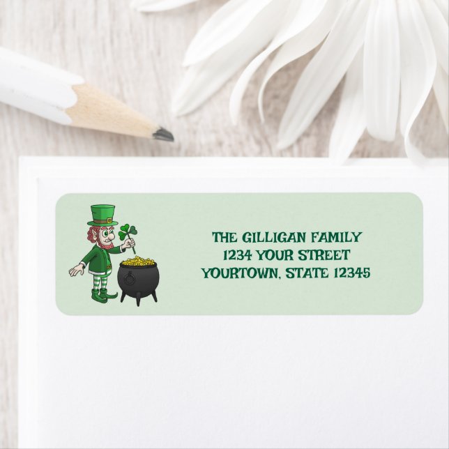Saint Patrick's Day Leprechaun Label (Insitu)