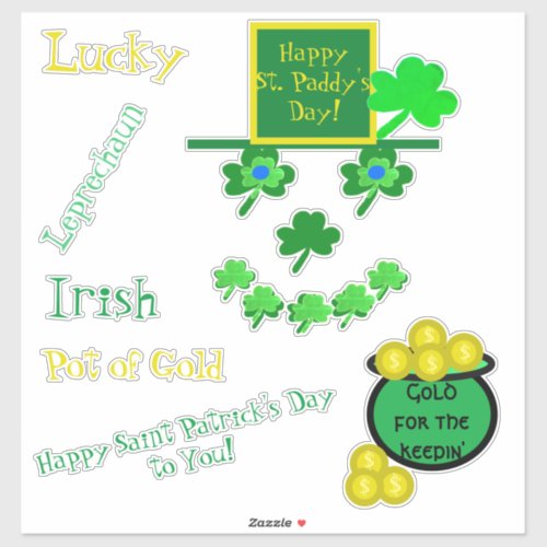 Saint Patricks Day Leprechaun Vinyl Sticker