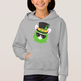 Saint Patrick's Day, Llama, Alpaca, Leprechaun Hat Hoodie