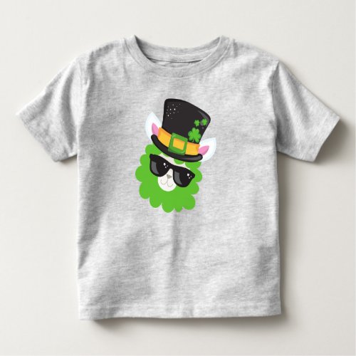 Saint Patricks Day Llama Alpaca Leprechaun Hat Toddler T_shirt